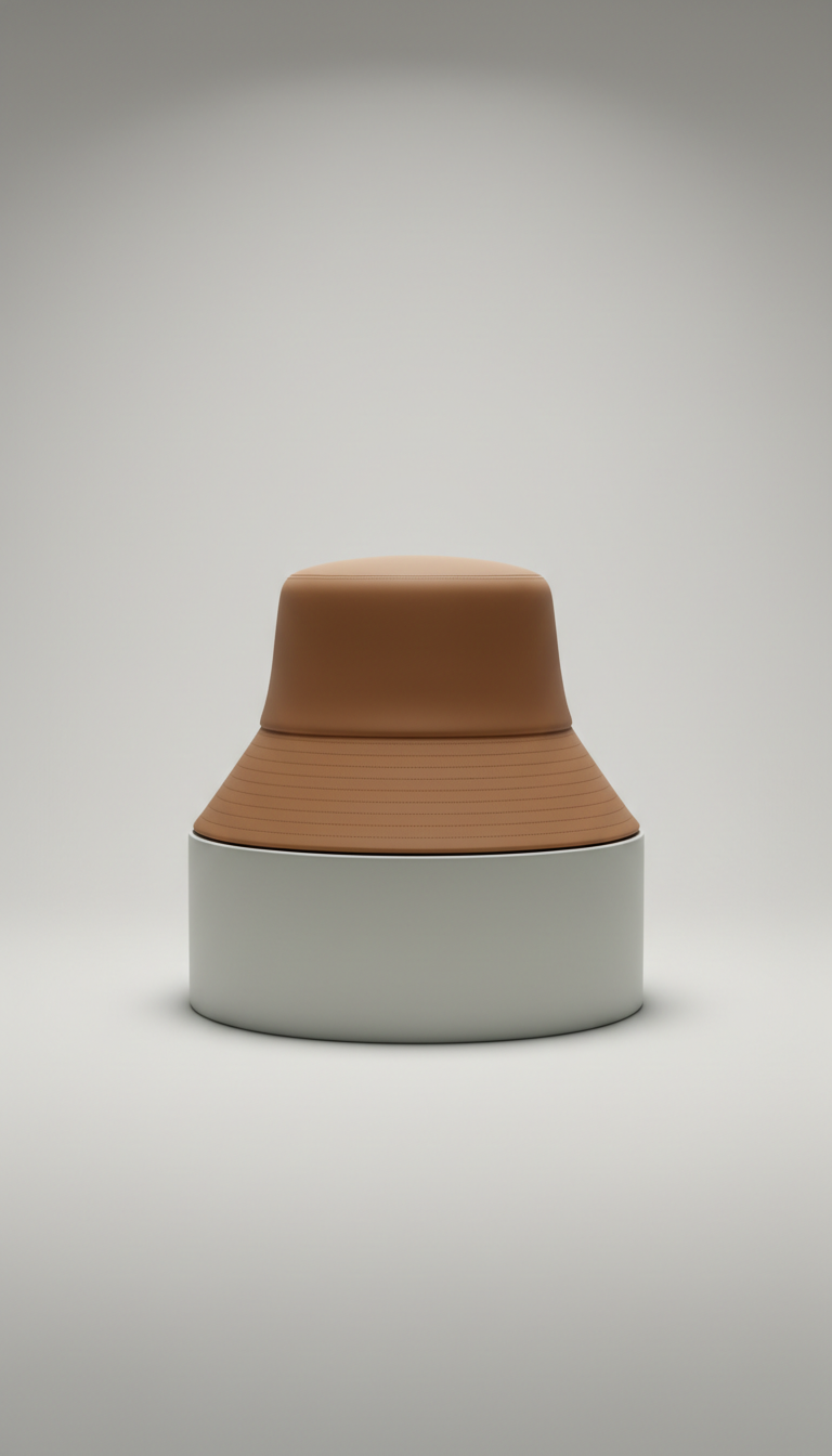Tea brown structured bucket hat