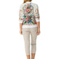 Embroidered Soft Bomber Jacket in White