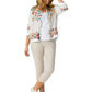 Embroidered Soft Bomber Jacket in White