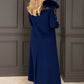 Embroidered Sapphire Maxi Coat