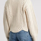 Chevron Hem Cable Cardigan