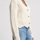 Chevron Hem Cable Cardigan