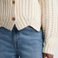 Chevron Hem Cable Cardigan