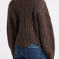 Chevron Hem Cable Cardigan