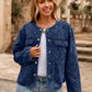 Denim Long Sleeve Button Down Coats