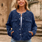 Denim Long Sleeve Button Down Coats
