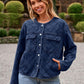 Denim Long Sleeve Button Down Coats