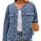 Denim Long Sleeve Button Down Coats