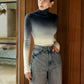 Wool-Blend Slim Knit Top