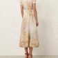 The Linen Picnic Midi Dress