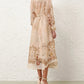 The Silk Buttoned Midi Dress