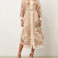The Silk Buttoned Midi Dress