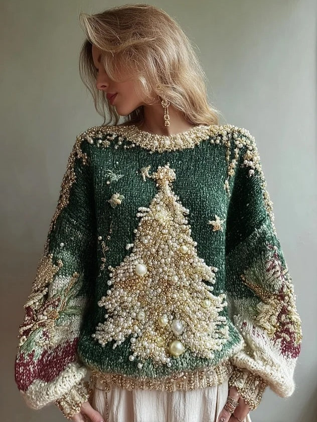 Vintage Pearl Christmas Sweater