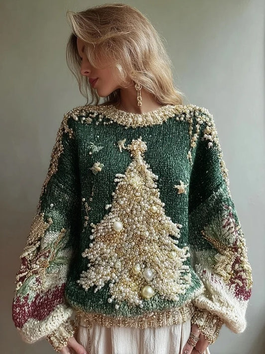 Vintage Pearl Christmas Sweater