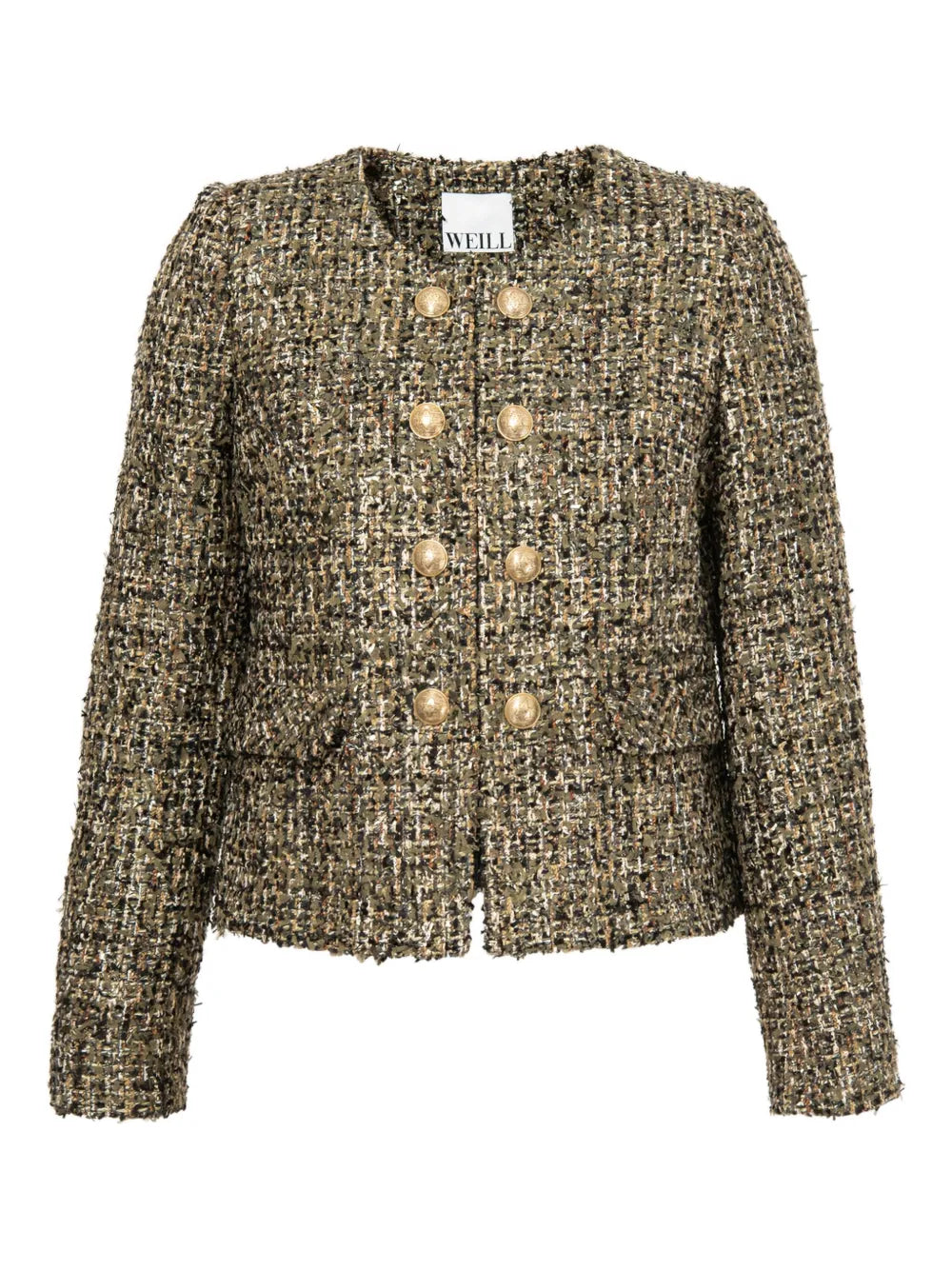 Bronze Tweed Long Sleeve Jacket