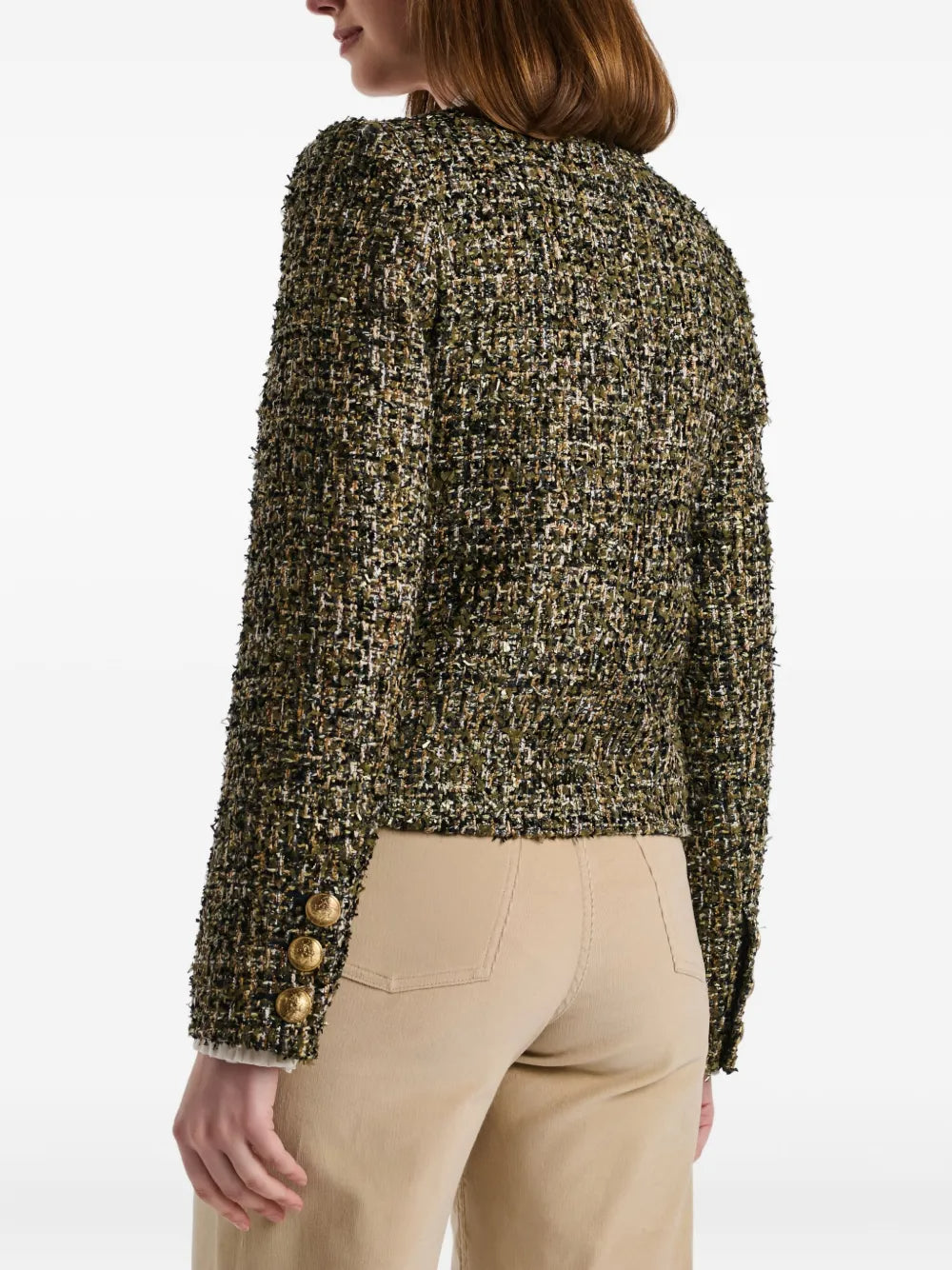 Bronze Tweed Long Sleeve Jacket
