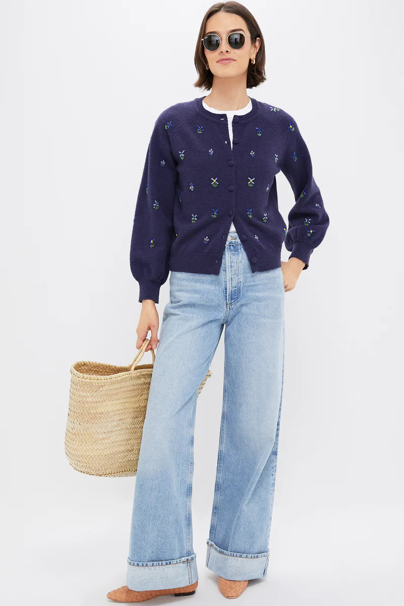 Multi Floral Embellishment Elsie Cardigan