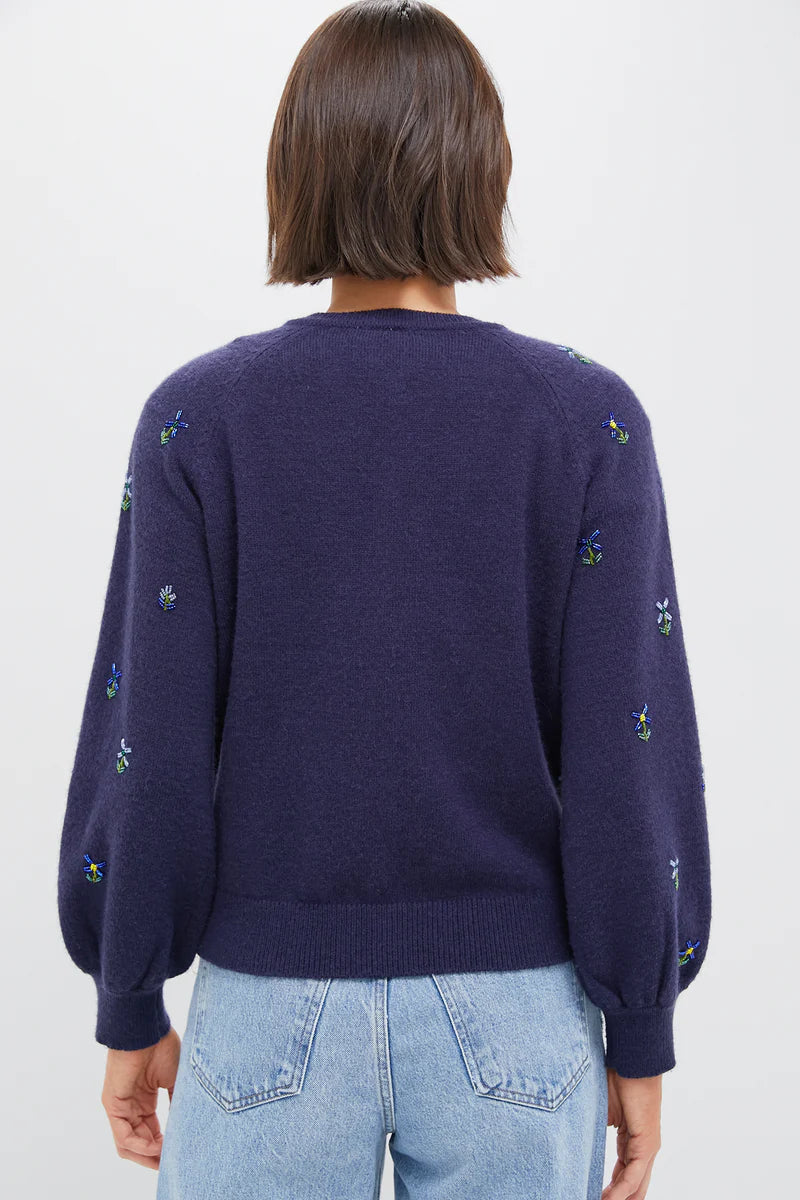 Multi Floral Embellishment Elsie Cardigan
