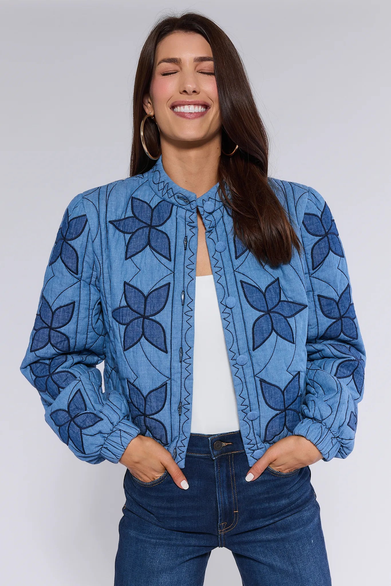 The Blue Quilted Jacket