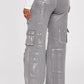 Time To Shine Foil Baggy Cargo Jeans