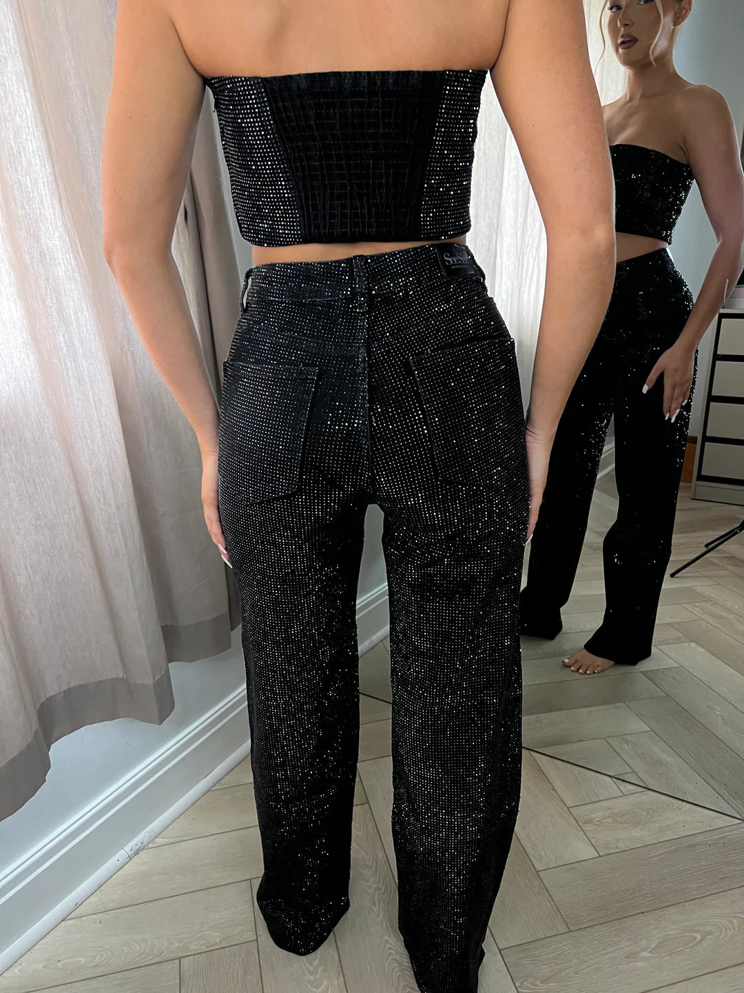 Black Diamond Wide Leg Jeans