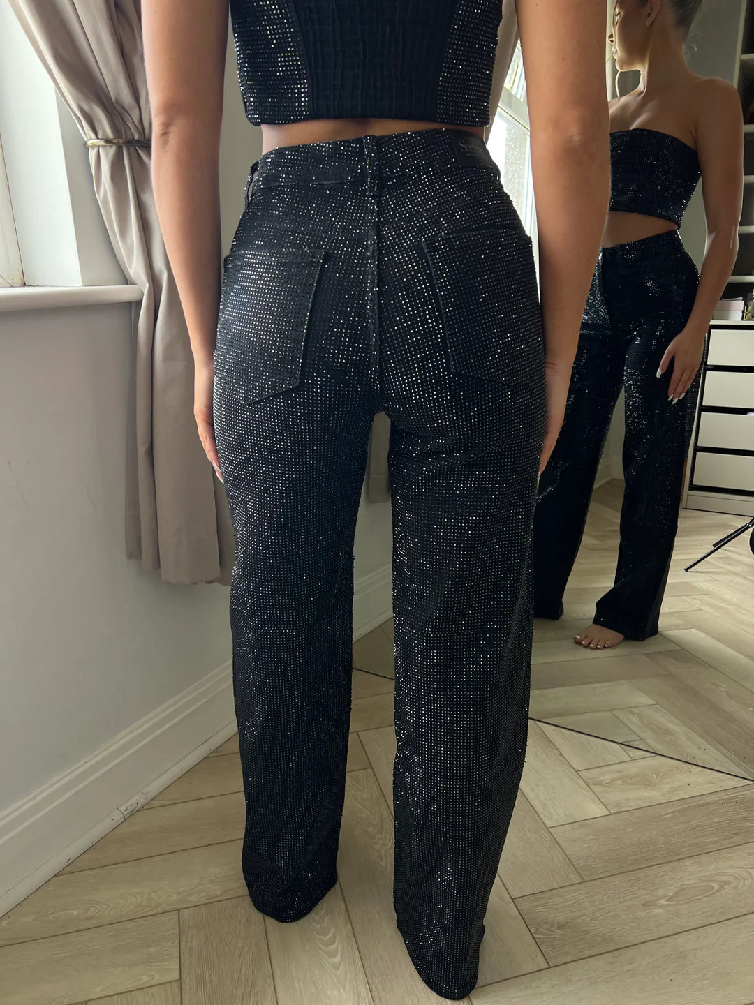 Black Diamond Wide Leg Jeans
