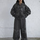 Rhinestone Zipper Hoodie and Pants Set