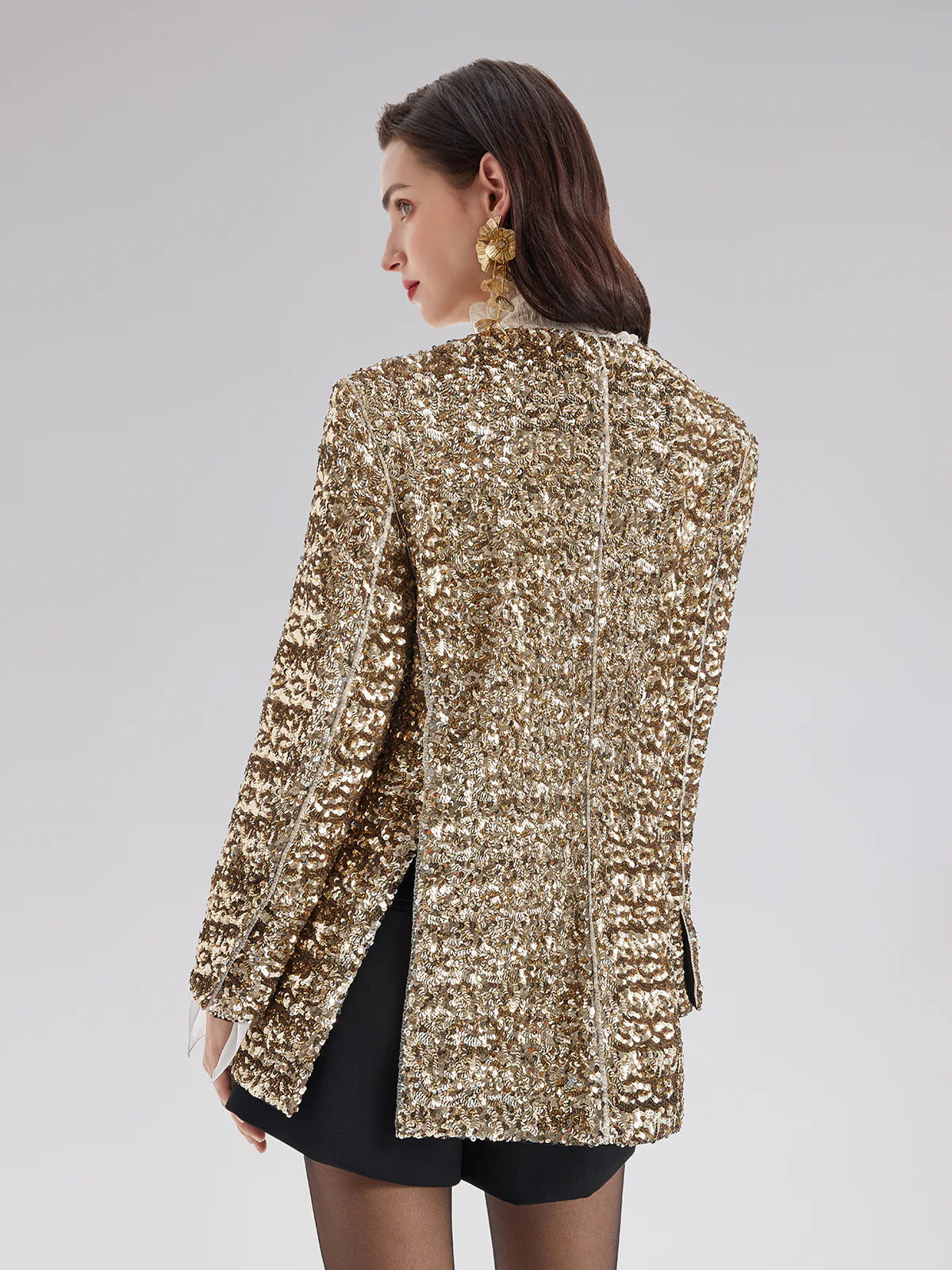 Light Luxury Sequin Heavy-Duty Blazer