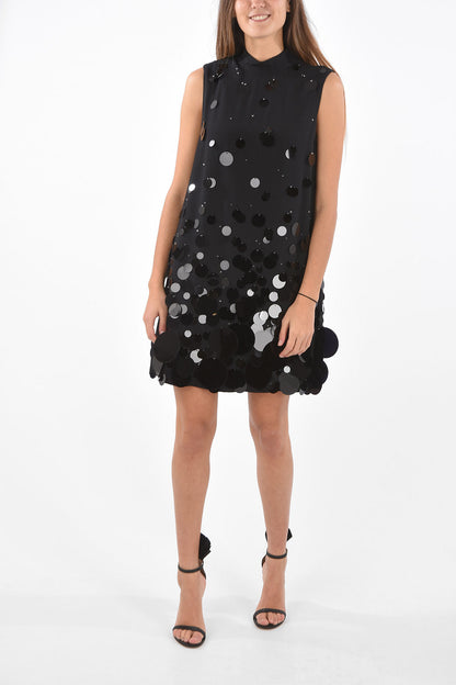 Chic Sleeveless Sequined Dress