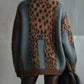 Leopard Print Turtleneck Sweater