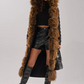 Warm Long Cardigan Coat With Fur