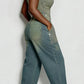 Hot Selling Women's Casual Rivet Denim Jumpsuit