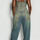 Hot Selling Women's Casual Rivet Denim Jumpsuit
