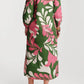 Puff-Sleeve Slit Cotton Maxi Dress