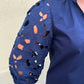 Eyelet Sleeve Detail Top