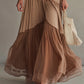 Gradient Chiffon Lace Maxi Dress