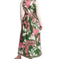 Modern Palm Mock Neck Sleeveless A-Line Maxi Vest