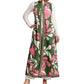 Modern Palm Mock Neck Sleeveless A-Line Maxi Vest