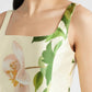 Floral Mikado Fit & Flare Gown