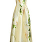 Floral Mikado Fit & Flare Gown