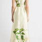 Floral Mikado Fit & Flare Gown