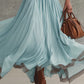 Short Sleeve Ruched Chiffon Maxi Dress