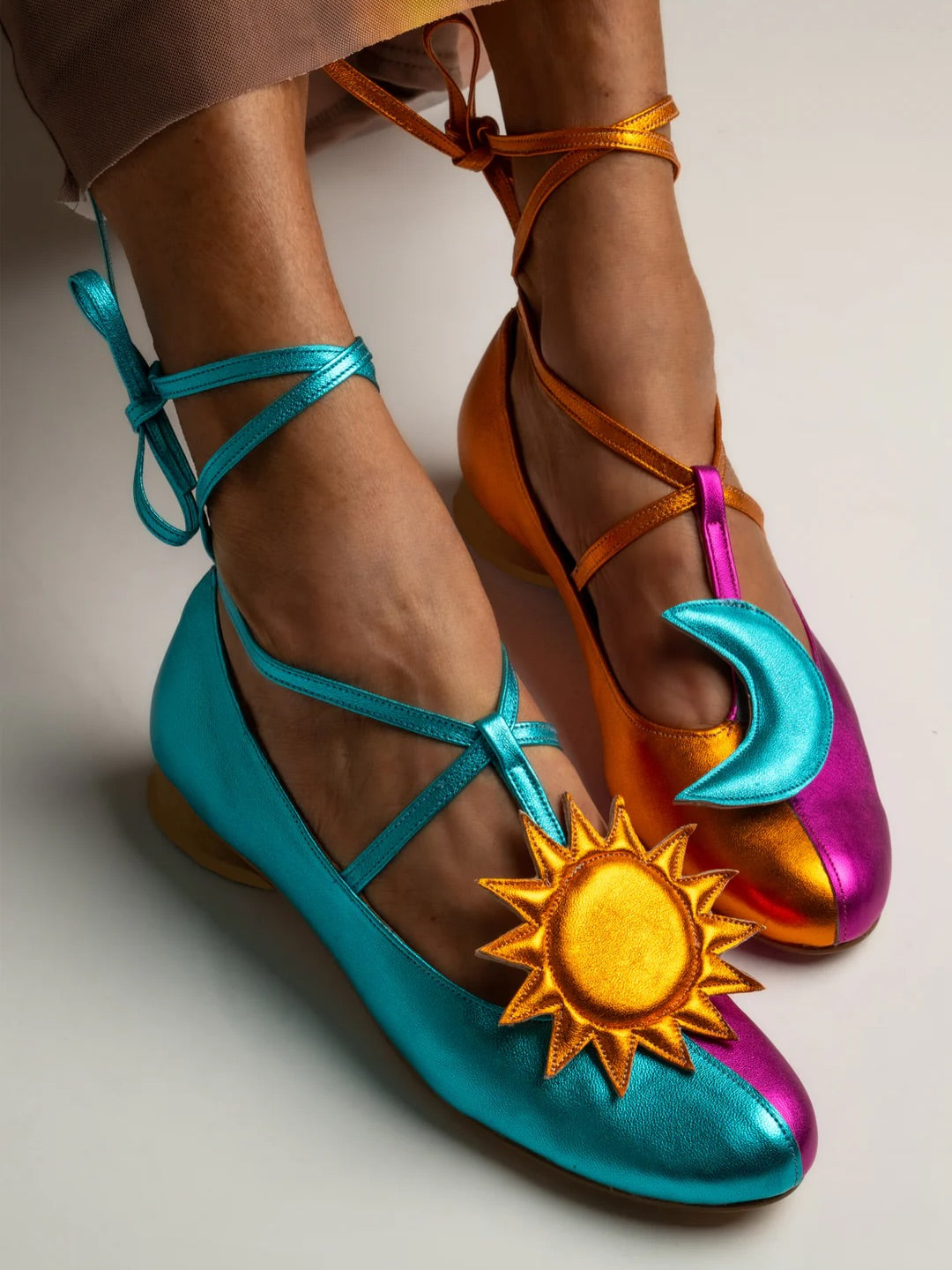 Celestial Sun & Moon Metallic Flats