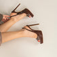 Women's Peep Toe Platform High Heels