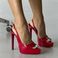 Women's Peep Toe Platform High Heels