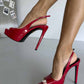 Women's Peep Toe Platform High Heels