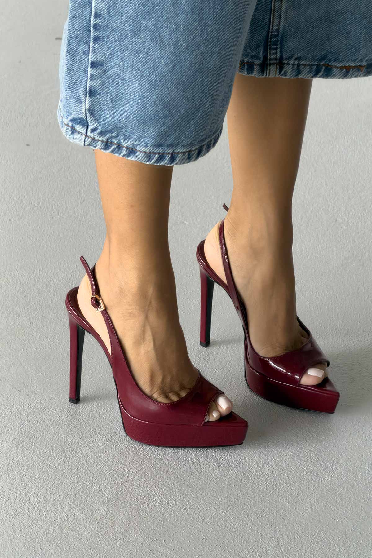 Women's Peep Toe Platform High Heels