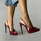 Women's Peep Toe Platform High Heels