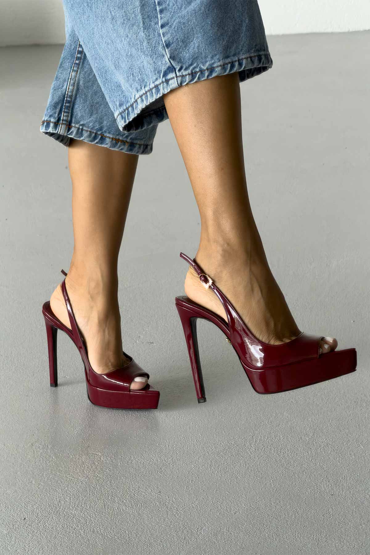 Women's Peep Toe Platform High Heels