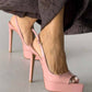 Women's Peep Toe Platform High Heels